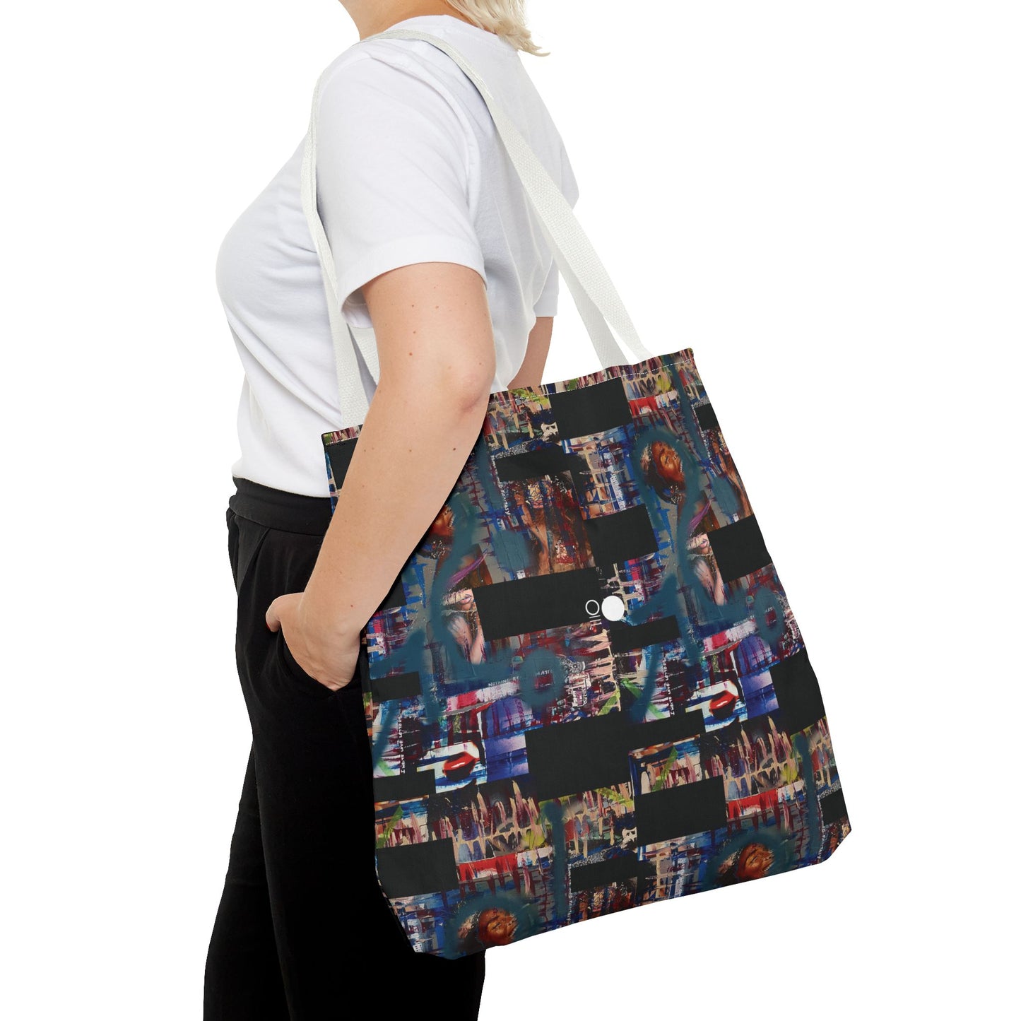 Mixed-Media Tote Bag 'Frequency' from 3Quency Collection