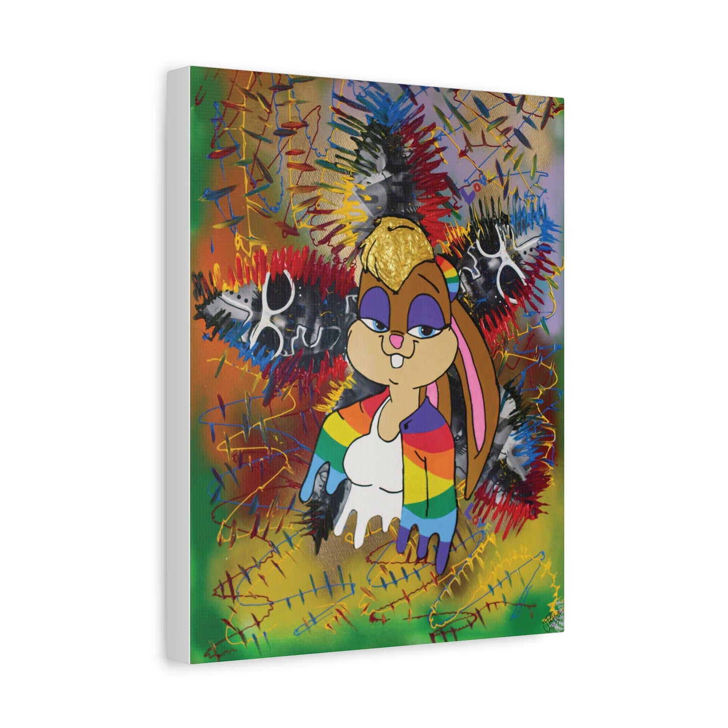 Canvas Art Print Cartoon Collection - Goldie Bunny