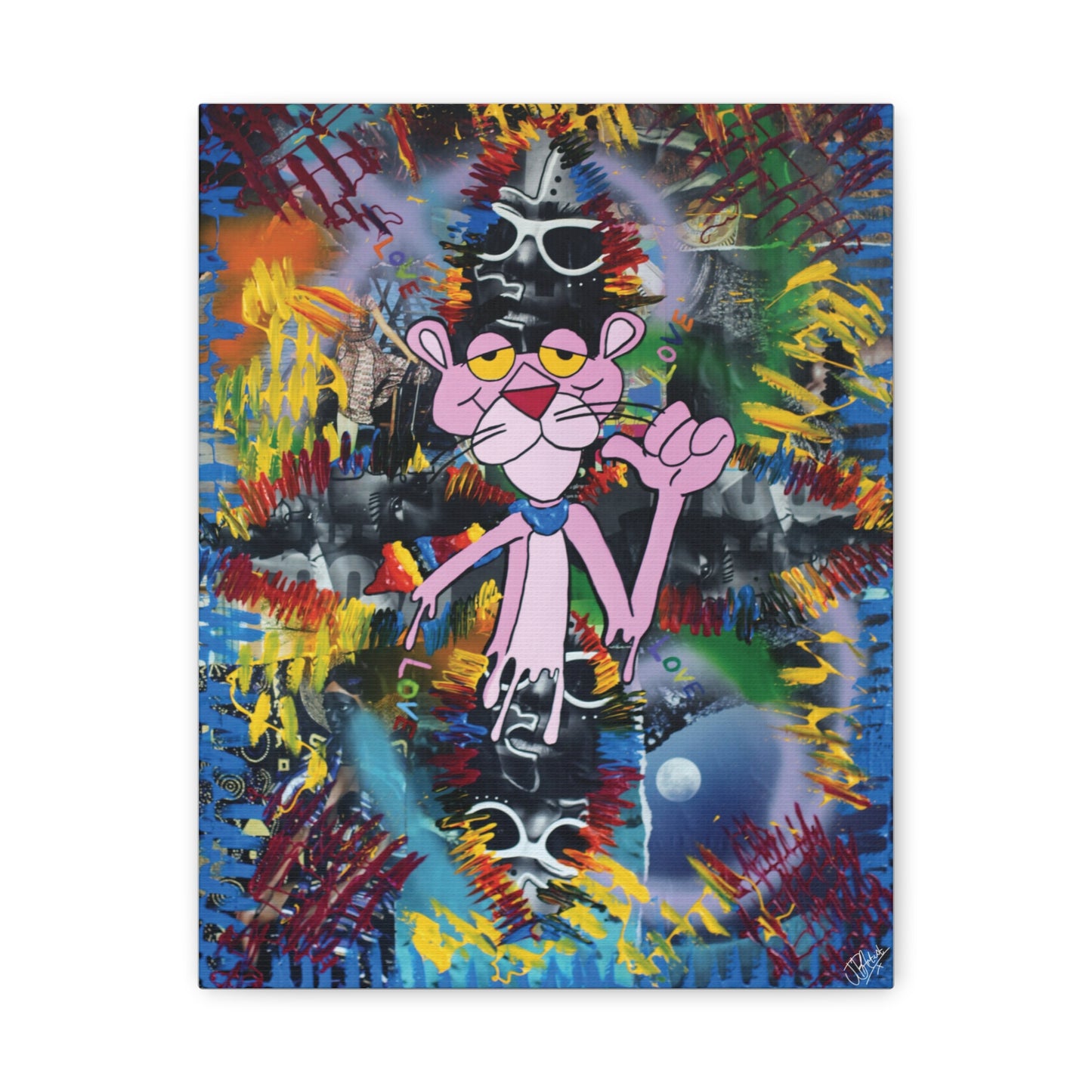 Canvas Art Print Cartoon Collection - Pink Mischief