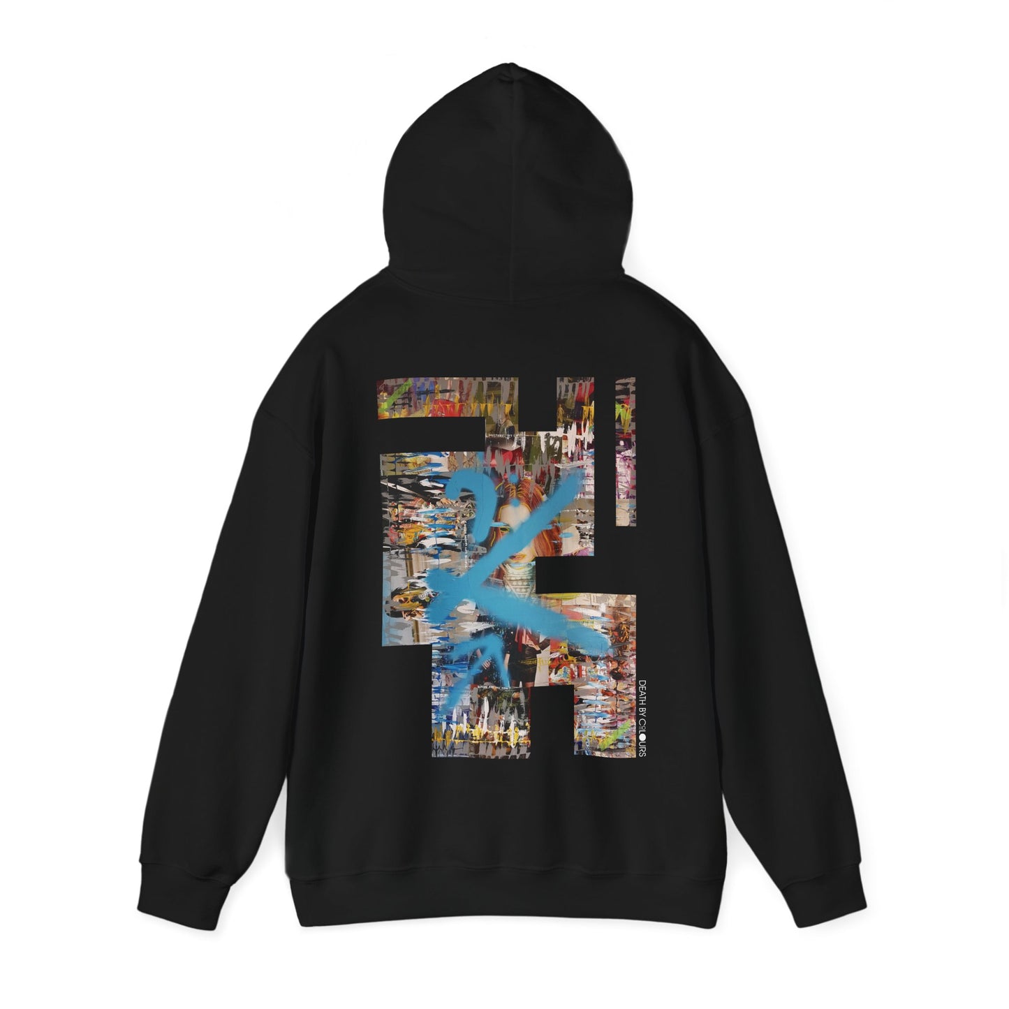 'Where R U Now' Mixed-Media Art Hoodie