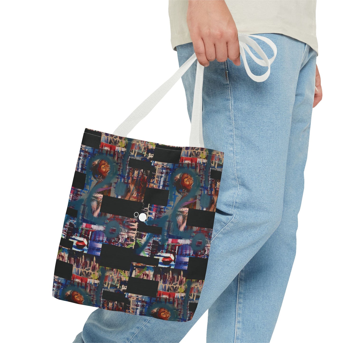 Mixed-Media Tote Bag 'Frequency' from 3Quency Collection