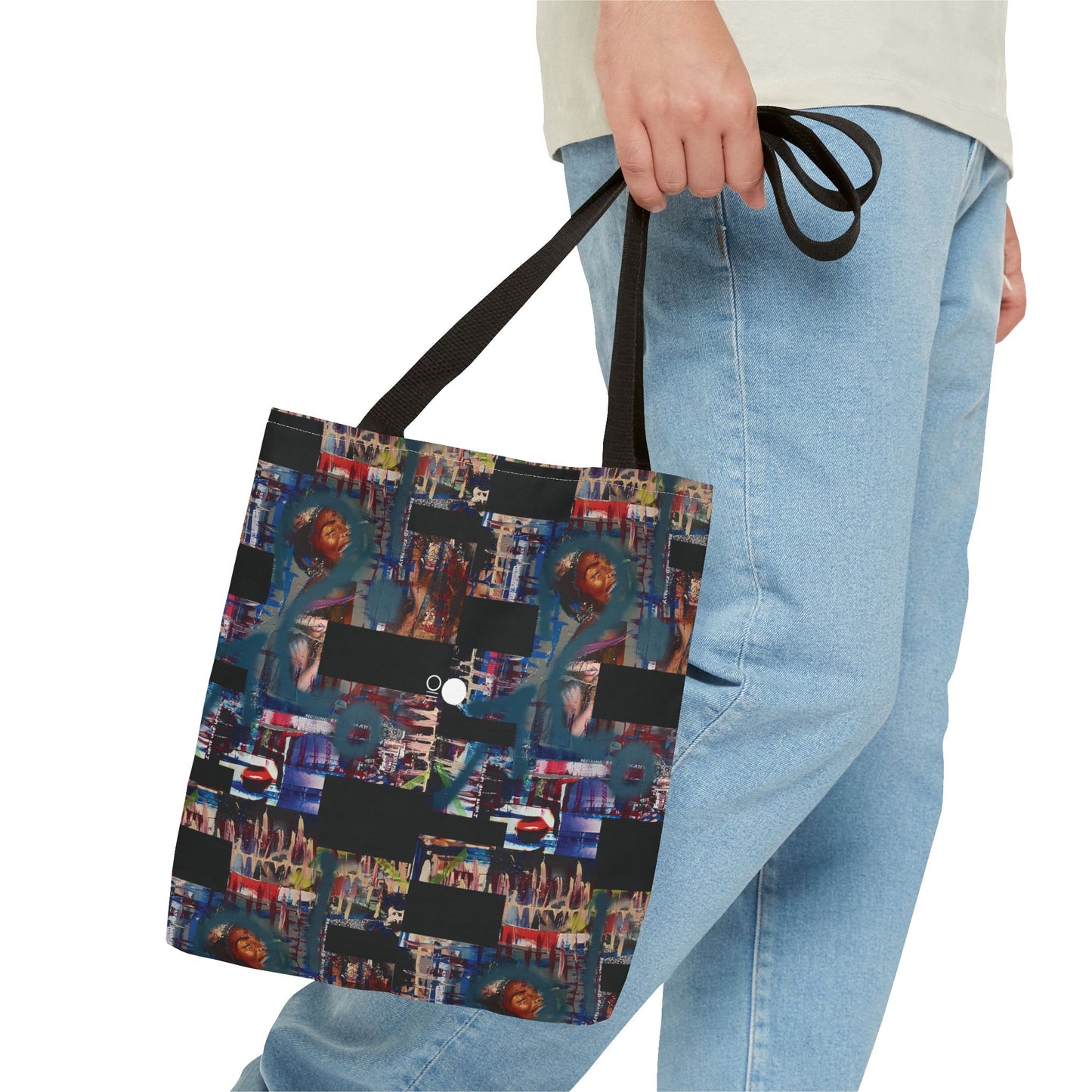 Mixed-Media Tote Bag 'Frequency' from 3Quency Collection