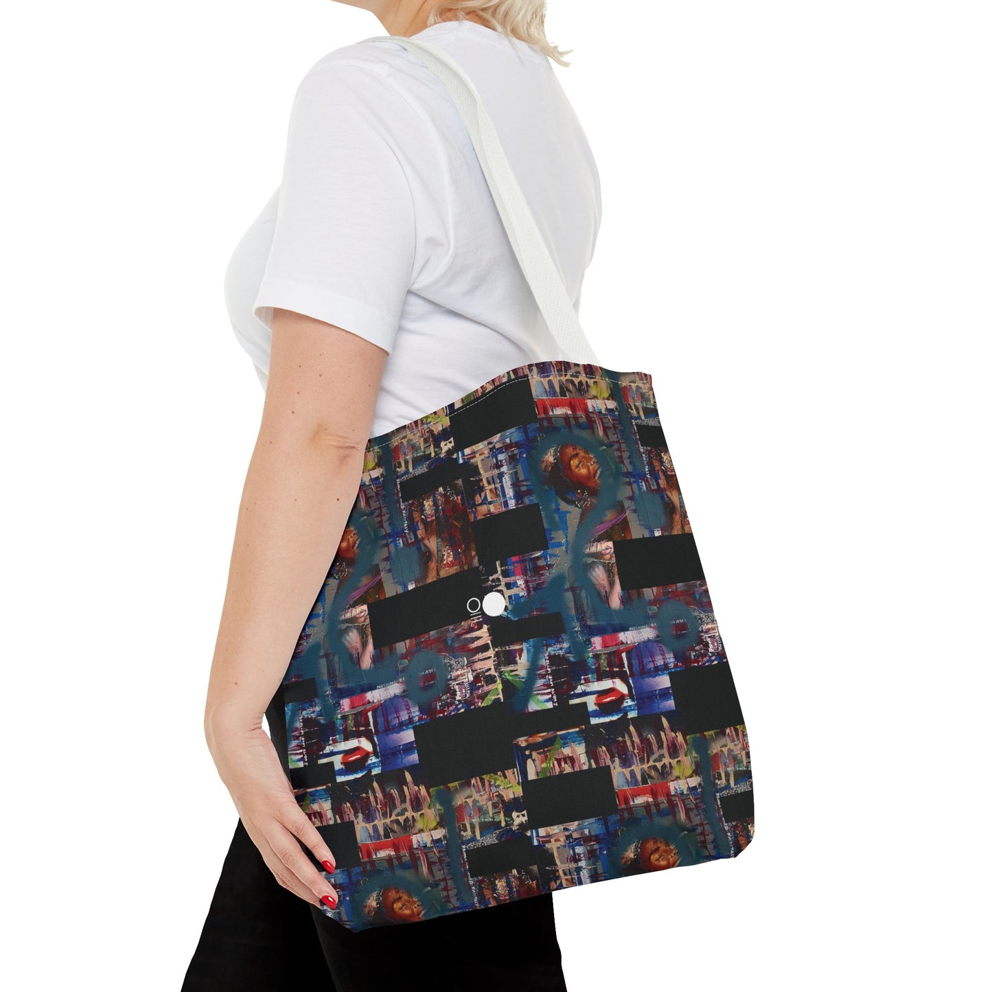 Mixed-Media Tote Bag 'Frequency' from 3Quency Collection