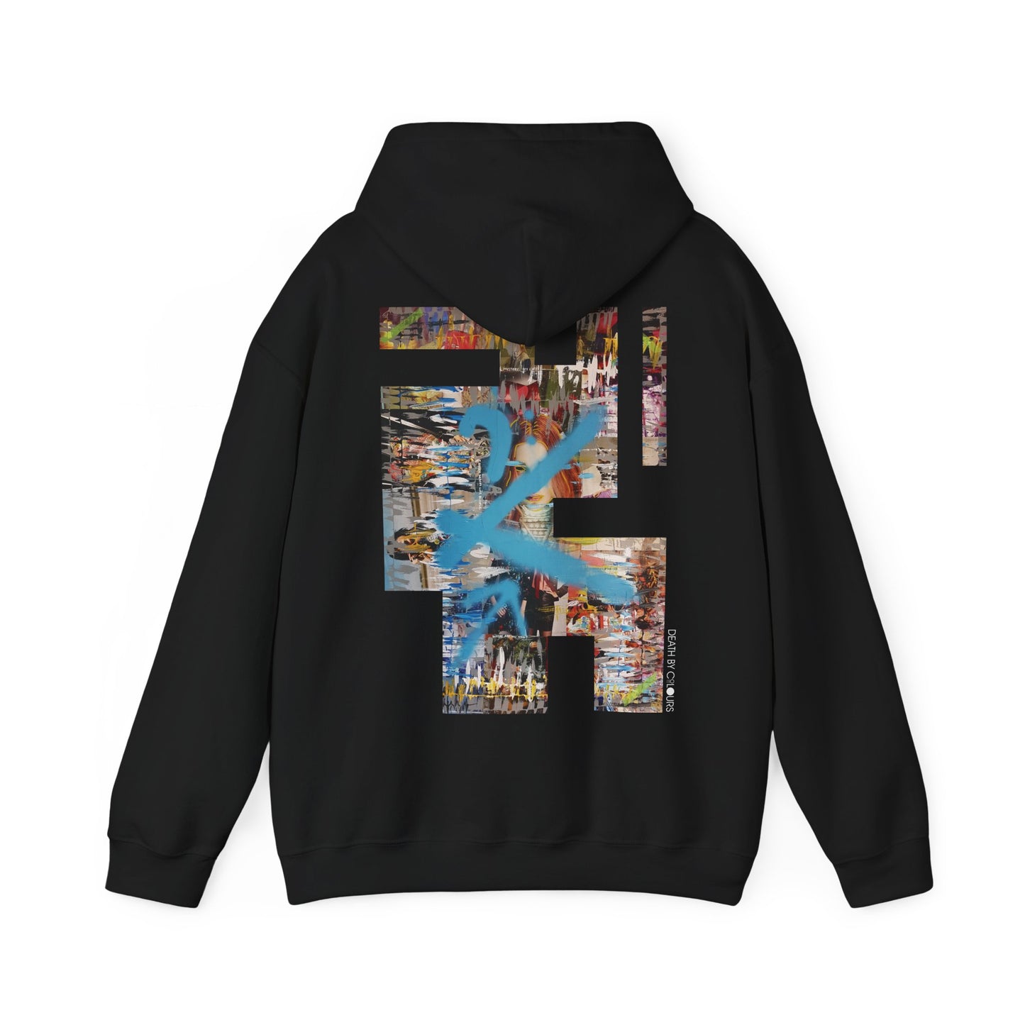 'Where R U Now' Mixed-Media Art Hoodie