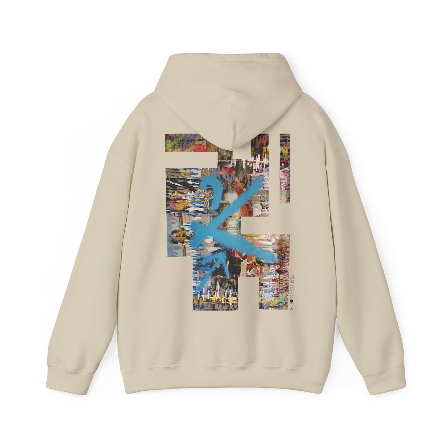 'Where R U Now' Mixed-Media Art Hoodie